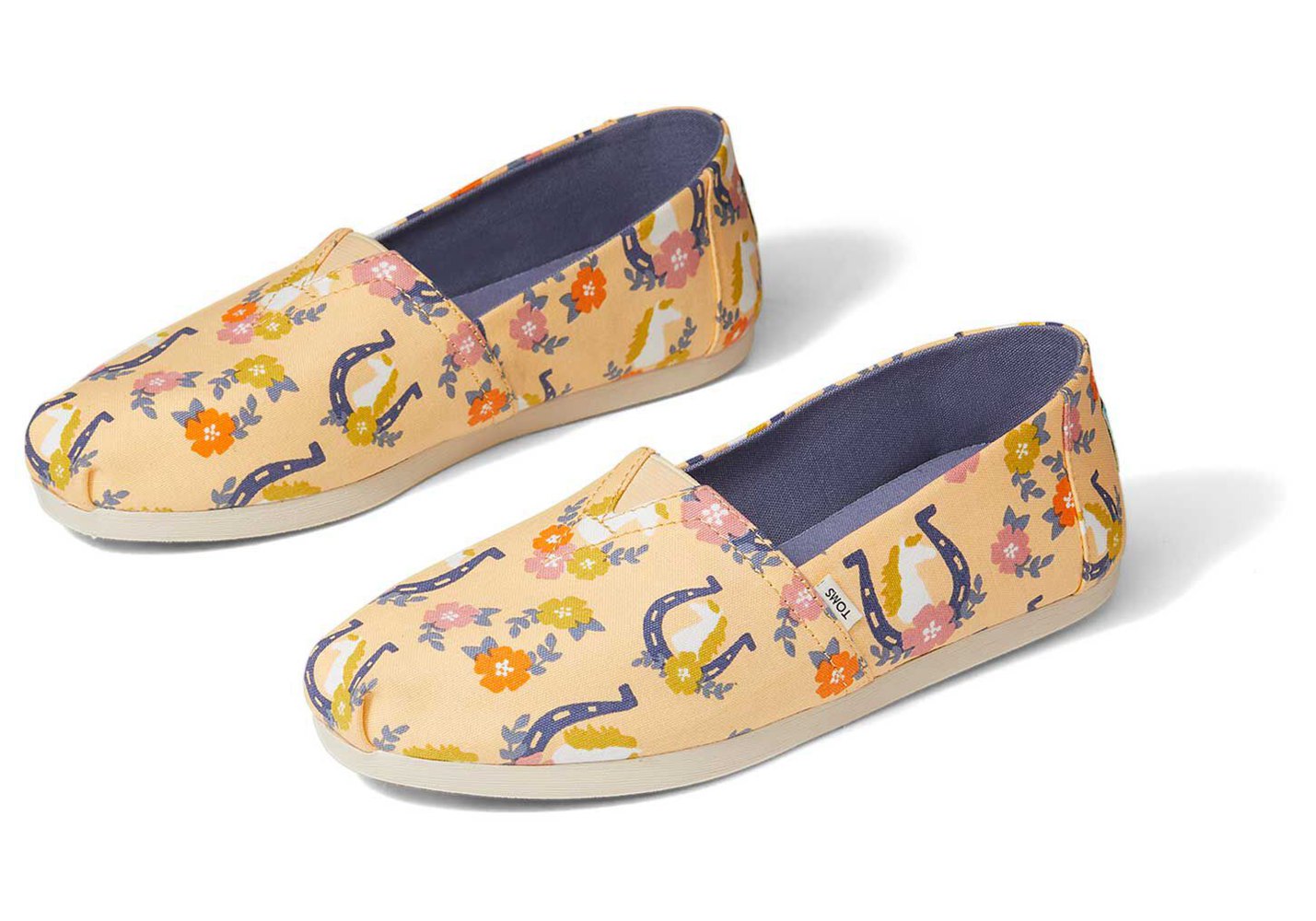 Toms Espadryle Damskie Morelowe - Alpargata Floral Horse - 80IJBVLFC